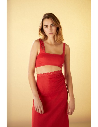 Robe longue effet brassière à galon l'achat 